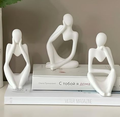 Decor Items For Living Room, Affordable Living Room Decor, Decoration Bookshelf, White Vase Decor, Showpiece For Home Decor, Sculpture For Home Decor, Statue For Home Decor, Bedroom Bookshelf, Bookshelf Decoration