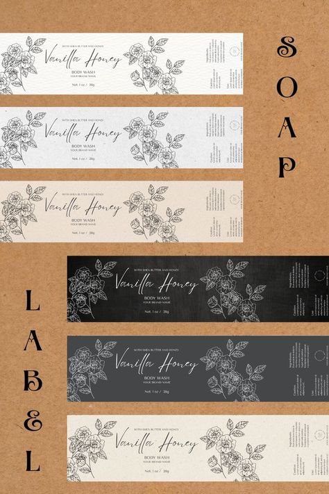 Package your homemade hand soap with this customizable label template. These printable packaging design will showcase the unique qualities of your soaps. Use a kraft paper for a minimalist look. Homemade Soap Packaging, Soap Label Design, Printable Packaging, Homemade Hand Soap, Soap Labels Template, Soap Design Ideas, Soap Packaging Design, Label Packaging, Packaging Template