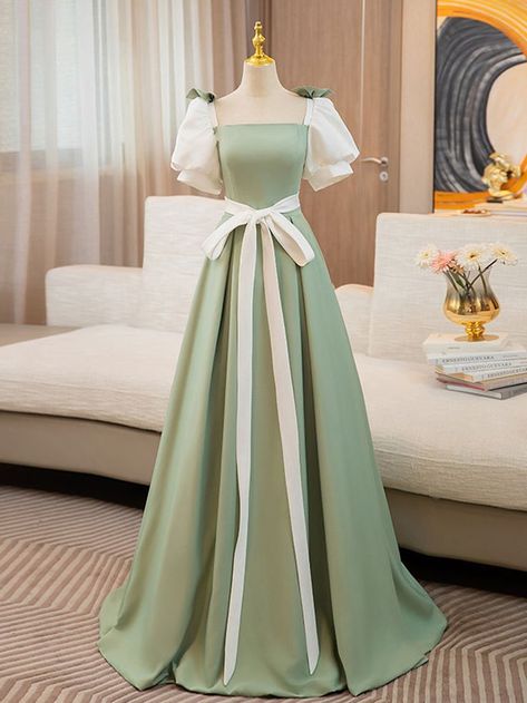 Gold Prom Dresses Long, White Prom Dress Long, Satin Long Prom Dress, White Prom Dress, فستان سهرة, Green Prom Dress, Sweet 16 Dresses, Looks Chic, Prom Dresses Blue