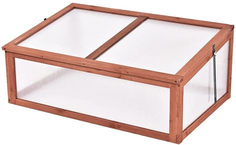 PRICES MAY VARY. Large-Capacity Interior Space: The planting area of this wooden garden greenhouse is 39.5''x25''x15''(L x W x H), which provides ample planting space for you to grow flowers, herbs, fruits, etc. In addition, the interior space is very comfortable and is the best choice for plant lovers. Foldable Top: Our garden greenhouse has a foldable top to promote air circulation and sunlight absorption. In rainy days, the top can be covered to protect the plants from rain. In addition, ther Mini Greenhouse Ideas, Greenhouse Flowers, Epsom Salt Uses, Wooden Greenhouse, Cold Frame Greenhouse, Cold Frame Gardening, Grow House, Plants For Raised Beds, Cold Frames