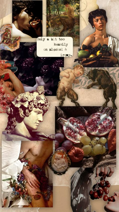 The best Greek god #greekmythology #greekmytholgy #greekgod #greekgods #dionysus #aesthetic #greekaesthetic Greek Aestethic, Dionysus Quotes Aesthetic, Modern Dionysus Aesthetic, Dionysus Aesthetic Wallpaper, Dionysus Aesthetic God, Dyonisus Aesthetic God, Dionysus Moodboard, Cult Of Dionysus Aesthetic, Greek Core