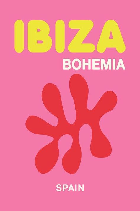 Ibiza Bohemia Poster, Ibiza Art Prints, Ibiza Preppy Poster, Ibiza Wall Art, Summer Posters Aesthetic, Ibiza Wallpaper, Summer Digital Art, Ibiza Poster, Ibiza Bohemia