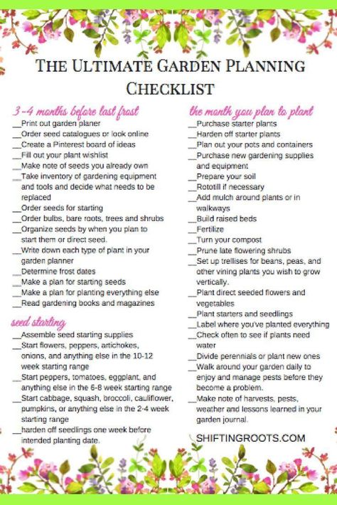 Spring is coming and it's time to start planning your garden!  Don't forget a thing with this free printable garden checklist.  38 must-do spring gardening chores whether you plant vegetables or flowers. #gardening #vegetablegarden #flowergarden #plant #spring #gardenchores #freeprintable #checklist #gardenchecklist #garden Free Garden Planner Printable, Gardening Journal Printables, Garden Checklist, Plant Vegetables, Organic Gardening Pest Control, Garden Layout Ideas, Spring Gardening, 2024 Ideas, Flowers Gardening