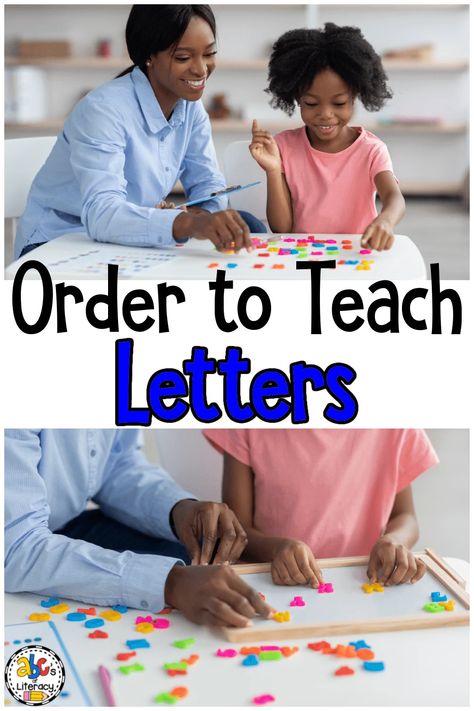 Order to Teach Letter Recognition Order To Teach Letters In Preschool, Teaching Preschoolers Letters, Letter Assessment, Letter Recognition Kindergarten, Teach Letter Recognition, Teaching Kids Letters, Letter Recognition Preschool, Teaching Letter Recognition, Letter Sound Recognition