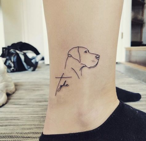 Pet Bird Tattoo Ideas, Great Dane Silhouette Tattoo, Subtle Dog Memorial Tattoo, Bernedoodle Tattoo Ideas, Dog Rescue Tattoo Ideas, Sun Dog Tattoo, Unique Dog Tattoo Ideas Memorial, Mini Aussie Tattoo, Simple Dog Portrait Tattoo