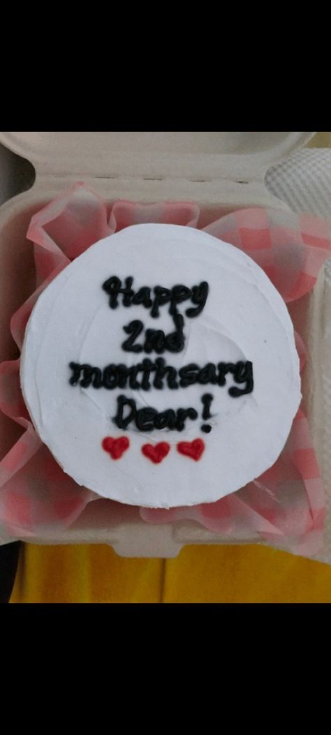 Monthsary Bento Cake, Happy 2nd Monthsary, Monthsary Cake, 2nd Monthsary, Bento Cake, Cake, Quick Saves