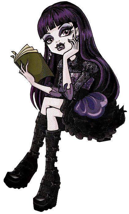 Elissabat. FRIGHTS CAMERA ACTION! NEW Profile art Veronica Von Vamp, Elizabeth Bathory, Dark Purple Hair, Arte Monster High, Collage Mural, Monster High Pictures, Moster High, Catty Noir, Love Monster