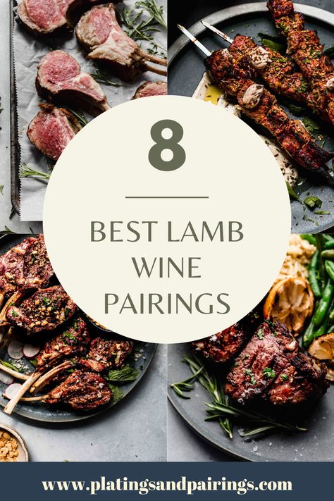 Elevate your next dinner with these lamb wine pairings. These not to be missed lamb pairings are guaranteed to please! Lamb Pairings, Wine Marinade, Wine Paring, Lamb Marinade, Red Wine Pairing, Bbq Lamb, Crusted Rack Of Lamb, Lamb Dinner, Lamb Loin