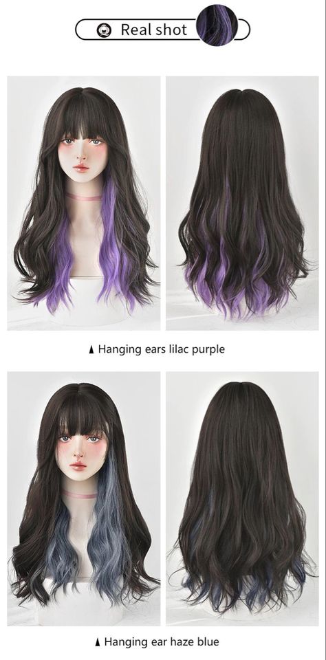 Sind Curtain Bangs, Was Sind Curtain Bangs, Hidden Hair Color, Mekap Mata, Filmy Vintage, Korean Hair Color, Hair Color Underneath, Peekaboo Hair, Hair Color Streaks