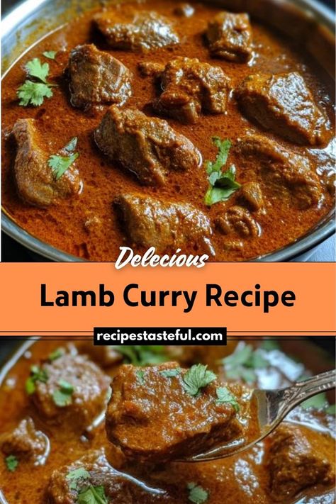 This Lamb Curry features tender chunks of lamb simmered in a rich, spiced sauce made with coconut milk and a blend of aromatic spices. It's a comforting and flavorful dish perfect for a hearty meal. Lamb Sauce Recipes, Best Lamb Recipes, Easy Lamb Recipes, Lamb Curry Recipes, Lamb Sauce, Coconut Curry Recipes, Christmas Recipes Easy, Lamb Curry, Lamb Dishes