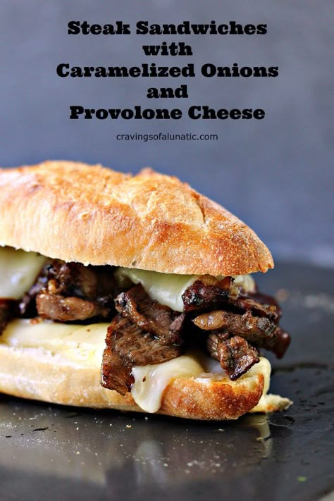 Steak Sandwich Recipes, Steak Sandwiches, Easy Steak, Cheese Steak, Philly Cheese, French Baguette, Brunch Buffet, Steak Sandwich, Provolone Cheese