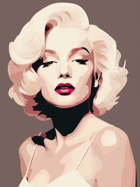 Marylin Monroe Art Painting, Marilyn Monroe Digital Art, Painting Of Marilyn Monroe, Marylyn Monroe Poster, Marlyn Monro Drawings, Marilyn Monroe Painting Easy, Marilyn Monroe Drawings, Marilyn Monroe Pop Art Vintage, Pop Art Portraits Acrylics