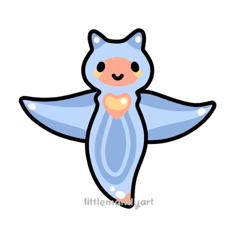 Cute sea angel sticker Chibi Ocean Animals, Sea Angel Drawing, Sea Angel Oc, Sea Angel Art, Kawaii Sea Animals, Ocean Things, Creature Ideas, Ocean Stuff, Sea Angel