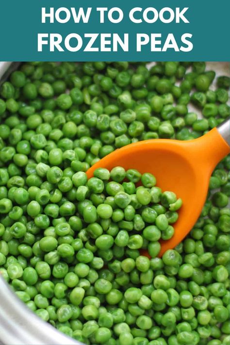 Cooking Frozen Peas, How To Cook Peas, Freeze Muffins, Freeze Greens, Potluck Recipes, Green Peas, Frozen Vegetables, Frozen Peas, Spaghetti Squash