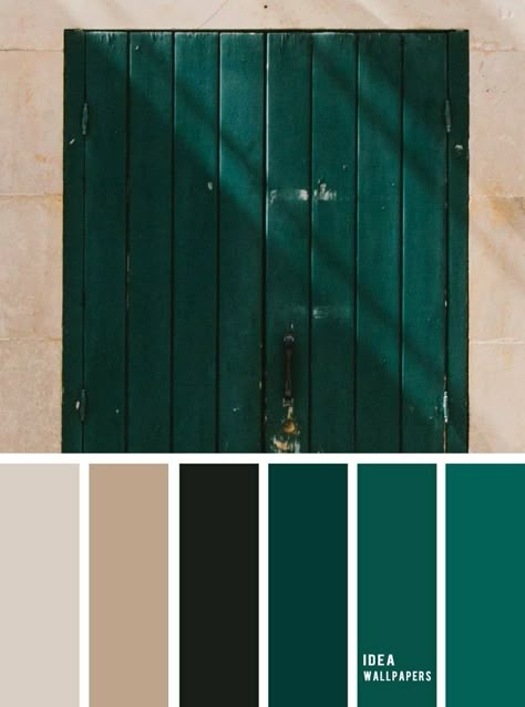 Black And Emerald Color Palette, Green Pallets, Green Bedroom Colors, Emerald Green Paint, Emerald Green Bedrooms, Modern Living Room Colors, Room Color Combination, Black Color Palette, Color Schemes Colour Palettes