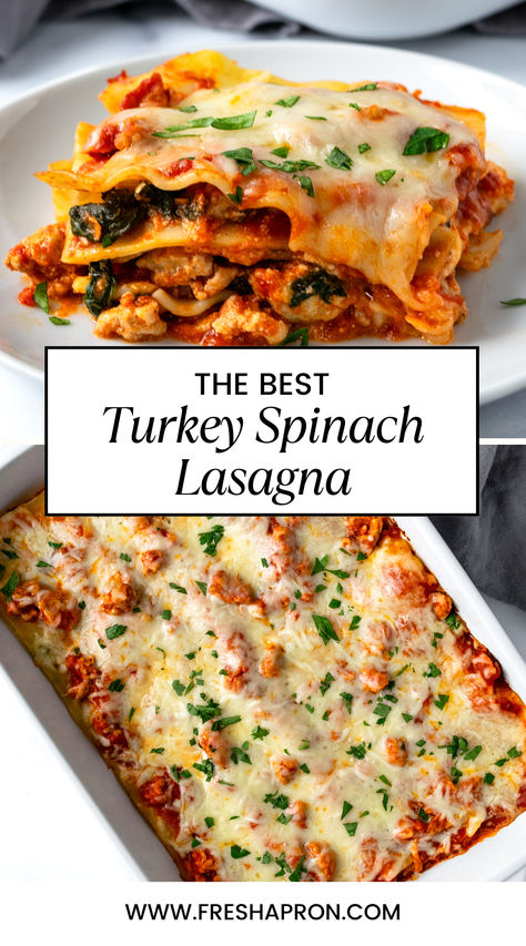 Turkey Spinach Lasagna Lasagna With Turkey Meat, Turkey Meat Lasagna Recipe, Lasagna Turkey Meat, Turkey And Spinach Lasagna, Turkey Lasagna Recipe Easy, Ground Turkey Lasagna Recipe, Ground Turkey And Spinach, Turkey Lasagna Recipe, Ground Turkey Lasagna