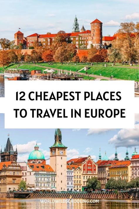 World Wild Schooling - https://worldwildschooling.com 12 Cheapest Places To Travel Europe on a Shoestring - https://worldwildschooling.com/cheapest-places-to-visit-in-europe/ Cheap Europe Destinations, Places To Travel In Europe, Cheapest Places To Travel, Cheap Places To Visit, Travel In Europe, Cheap Places To Travel, Affordable Vacations, Destin Hotels, Eastern Europe Travel