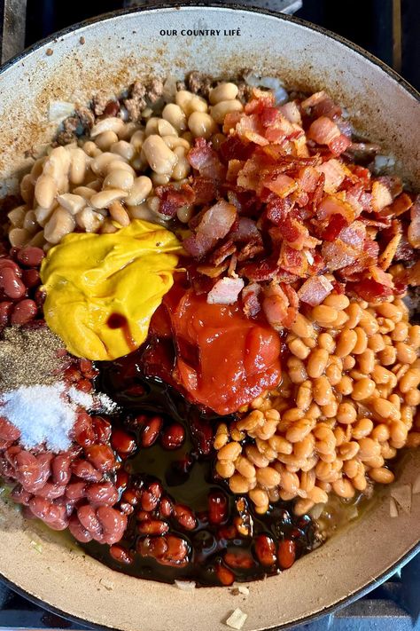 Slow Cooked Cowboy Beans Recipe – Hearty and Flavorful – Our Country Life Northern Beans Recipe, Great Northern Beans Recipe, Cowboy Beans Recipe, Apple Cinnamon Loaf, Cowboy Beans, Pork N Beans, Northern Beans, Navy Bean, Great Northern Beans