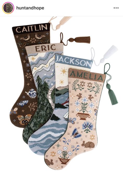 Needlepoint Stocking Patterns, Needle Point Stocking, Vintage Christmas Stockings Ideas, Cross Stitch Christmas Stocking Pattern, Cross Stitch Stocking Patterns, Custom Stockings, Stocking Patterns, Needlepoint Stocking, Christmas Needlepoint