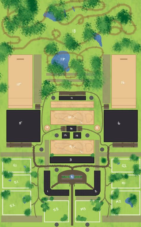 Stables Layout, Mc Stable, Horse Pasture Ideas, Minecraft Barns, Barn Blueprints, Minecraft Horse Stables, Horse Farm Layout, Cavalry Charge, Minecraft Barn