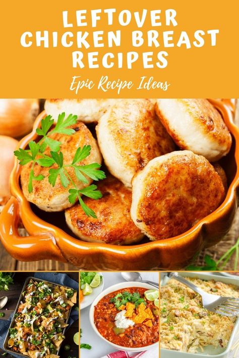 Ready for another good chicken dinner? These leftover chicken breast recipes are epic ideas and inspiration for what to make tonight! Leftover Breaded Chicken, Cooked Chicken Breast Recipes Leftover, Cooked Chicken Breast Recipes, Leftover Chicken Breast Recipes, Chicken Breast Soup, Over Fried Chicken, Leftover Ideas, Leftover Chicken Breast, Rotisserie Chicken Breast