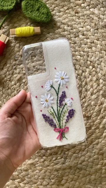 Phone Embroidery Design, Phone Cover Embroidery Design, Embroidery Cell Phone Case, Embroidered Phone Cover, Embroidery Phone Case Diy, Phone Case Embroidery Design, Embroidery Mobile Cover, Iphone Embroidery, Embroidery Phone Cover