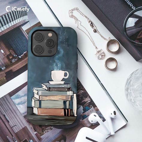 Book Lover Bookish Coffe Phone Case iPhone Samsung Pixel & More https://icasefy.com/products/book-lover-bookish-coffe-phone-case-iphone-samsung-pixel-more iCasefy #Bestseller English Literature Aesthetic, Book Phone Case, Earbuds Case, Gaming Room Setup, Home Phone, Aesthetic Phone Case, World Of Books, English Literature, Gaming Room