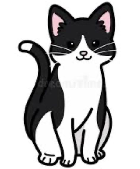 Tuxedo Cat Drawing Simple, Calico Cat Drawing Simple, Tuxedo Cat Cartoon, Tuxedo Cat Drawing, Tuxedo Cat Illustration, Tuxedo Cat Embroidery, Beauty Papers, Easy Doodle, Cat Doodle