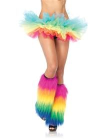 Rainbow Organza Adult Tutu Fur Leg Warmers, Rainbow Tutu, Festival Gear, Tulle Tutu Skirt, Normal Clothes, Halloween Costume Accessories, Theme Halloween, Leg Avenue, Adult Halloween Costumes