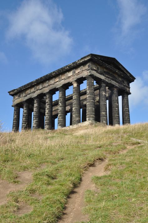 Penshaw Monument. The Earl of Durham's Monument, is a folly built in 1844 on Penshaw Hill between the districts of Washington and Houghton-le-Spring. Penshaw Monument, Spiral Staircase, Sunderland, Walking In Nature, North East, Walkway, Athens, Beautiful Nature, Gazebo