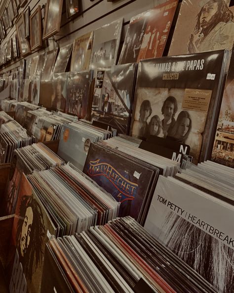 Record Shop Aesthetic, Bike Aesthetic, Aesthetic Brown, Record Shop, Brown Aesthetic, Vinyl