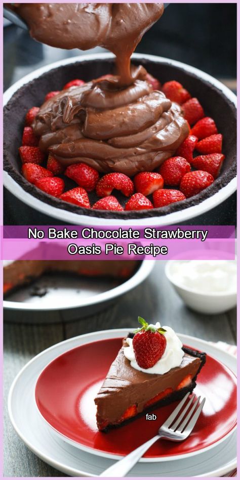 Chocolate Strawberry Pie, Strawberry Crunch Cake, Strawberry Cream Pies, Strawberry Pie Recipe, Strawberry Pudding, Fudge Pie, Crumble Pie, Chocolate Pie Recipes, Crunch Cake