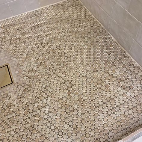 Merola Tile Hudson Penny Round .80" x .80" Porcelain Penny Round Mosaic Wall & Floor Tile | Wayfair Penny Mosaic, Penny Round Mosaic, Round Mosaic, Penny Round, Merola Tile, Mosaic Wall, Floor Tile, Mosaic Tile, Mosaic Tiles