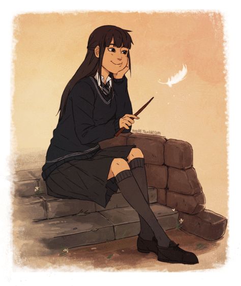 Cho Chang Fan Art Harry Potter, Harry Potter Kiss, Hp Fanart, Art Harry Potter, Harry Potter Oc, Harry Potter Girl, Cho Chang, Harry Potter Illustrations, Hp Harry Potter