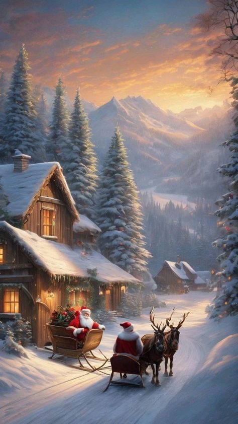 Beautiful Winter Scenes Christmas Nature, Christmas Lockscreen, Beautiful Christmas Scenes, Beautiful Winter Scenes, Merry Christmas Pictures, Vintage Inspired Christmas, Christmas Memes, Christmas Scenery, Cute Christmas Wallpaper