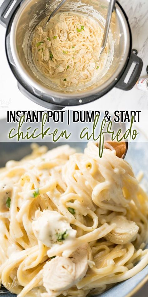 Fetuchini Alfredo, Instant Pot Chicken Alfredo, Fetuccini Alfredo, Instant Pot Dump, Simple Chicken Alfredo Recipe, Budget Dinner, Instapot Meals, Alfredo Sauce Recipe Easy, Cooking With Karli