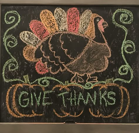 Thanksgiving Turkey Chalkboard Art November Chalkboard Art Calendar, Turkey Chalkboard, November Chalkboard, Thanksgiving Chalkboard Art, Fall Chalkboard Art, Thanksgiving Chalkboard, Blackboard Ideas, Chalkboard Art Diy, Chalkboard Sayings