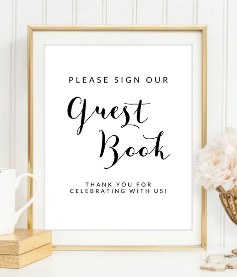 Free Black and White Printable Wedding Guest Book Sign Instant Download Wedding Entry Table, Guess Book, Wedding Guest Book Pen, Diy Wedding Guest Book, Book Launch Party, Mimosa Bar Sign, Wedding Reception Signs, Free Wedding Printables, Wedding Guest Book Sign