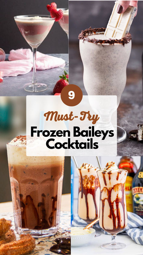 Frozen Baileys Cocktails Frozen Baileys Las Vegas, Baileys Cocktails, Winter Gathering, Punch Drinks, Liqueurs Recipes, Cocktails To Try, Blended Drinks, Baileys Irish, Frozen Cocktails