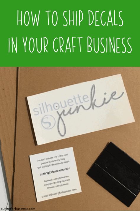 How to Package & Ship Decals in Your Silhouette or Cricut (Portrait, Cameo, Explore, Maker, Joy) Business - by cuttingforbusiness.com Small Business Workspace, Small Craft Business, Shipping Ideas, Cricut Corner, Custom Hard Hats, Silhouette Mint, Custom Car Stickers, Cricut Business, Vinyl Creations