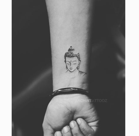 Small Buddha Tattoo, Buddha Symbol Tattoo, Word Tattoos With Meaning, Tattoo Homme, Word Tattoo Ideas, Buddhist Tattoo, Hippie Tattoo, Buddha Tattoo Design, Buddha Tattoos