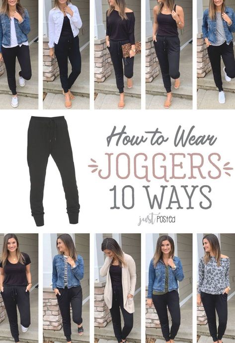 How To Wear Joggers, How To Wear Leggings, Joggers Outfit, Teacher Outfits, Black Joggers, Casual Work Outfits, Hiking Outfit, Style Mistakes, Mode Inspiration