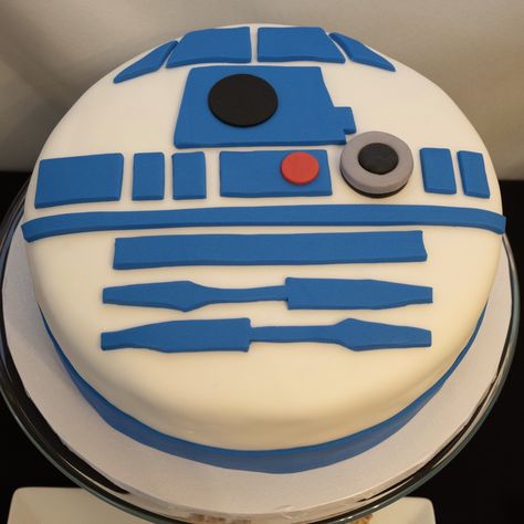 R2D2 cake for Frankie’s 4th birthday. Star Wars Cake. Go see a star war. R2 D2 Cake, R2d2 Cake Easy, Star Wars Cake Ideas Easy, Star Wars Cookie Cake, Star Wars Themed Cake, Star Wars Birthday Cakes, Star Wars Cakes Birthday Boys, Simple Star Wars Cake, Easy Star Wars Cake