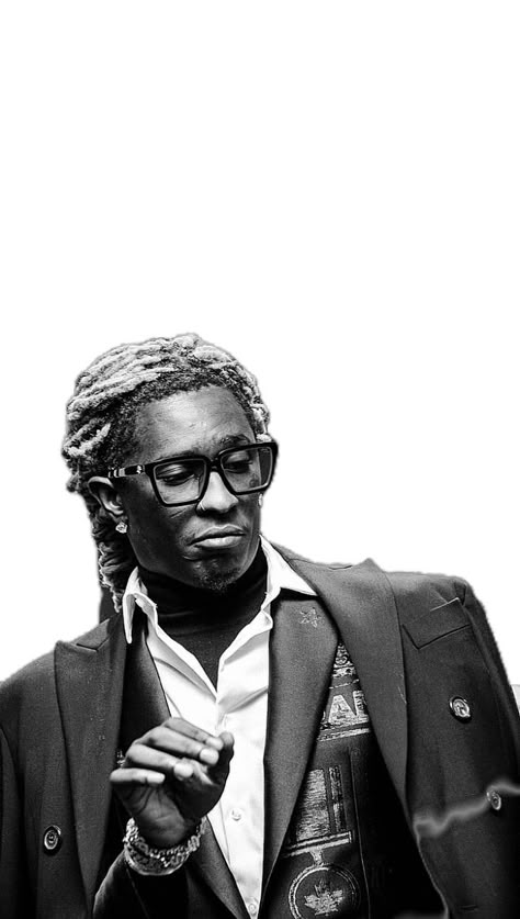 Young Thug Black And White, Migos Poster, Young Thug Wallpaper, Young Thug Aesthetic, Thug Wallpaper, Young Thug Album, Free Thug, Gallery Closet, Rapper Wallpaper Iphone