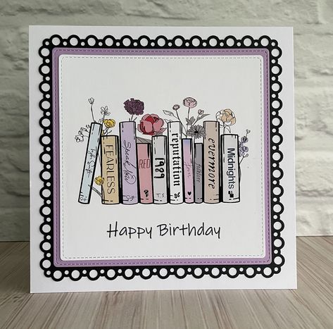 Book Birthday Card Ideas, Book Cards Ideas, Bday Cards, Birthday Cards Diy, Cute Diys, Special Cards, Diy Birthday, Book Club, Diy Gifts