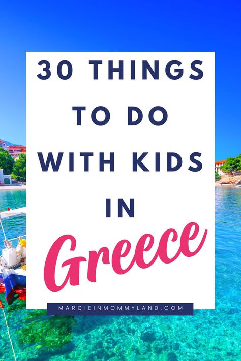 🌞🏺 Embark on an incredible Greece trip with your family! We've rounded up 30 gratifying activities that make Greece one of the best countries to visit with kids. Explore ancient myths, swim in crystal-clear waters, and discover the vibrant culture. From Athens to the picturesque islands, including things to do in Santorini, there's endless fun awaiting. Your family vacation in Greece will be filled with joy and wonder. Click here to discover all the amazing ways to enjoy Greece with family! Activities In Greece, What To Do In Greece, Greece Packing, Greece With Kids, Greece Packing List, Things To Do In Greece, Vacation In Greece, Things To Do In Santorini, To Do In Greece