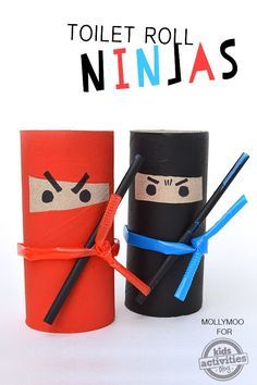 Ninja Themed Birthday Party, Kids Toilet, Toilet Paper Roll Crafts, Birthday Crafts, Paper Roll Crafts, Crafts For Boys, Crafts For Kids To Make, Fun Crafts For Kids, Fun Diy Crafts