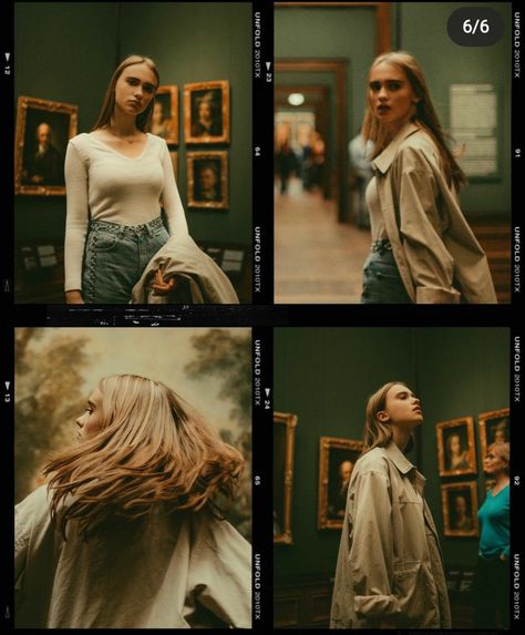 Museum Photography, Side Portrait, Museum Fashion, Fall Senior Pictures, Artsy Photos, Cinematic Photography, Portrait Gallery, Female Poses, Insta Photo Ideas