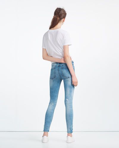 Image 5 of FADED JEANS from Zara Baggy Style, Faded Jeans, Zara United States, Up To Date, Cut And Style, Women's Jeans, Levi Jeans, New Arrivals, At Home