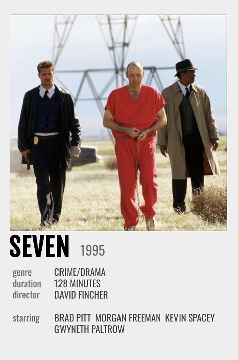 Se7en Polaroid Poster, Seven Polaroid Poster, Seven 1995, Se7en 1995, Minimalistic Poster, Polaroid Posters, Posters Minimalist, Film Posters Minimalist, Polaroid Poster